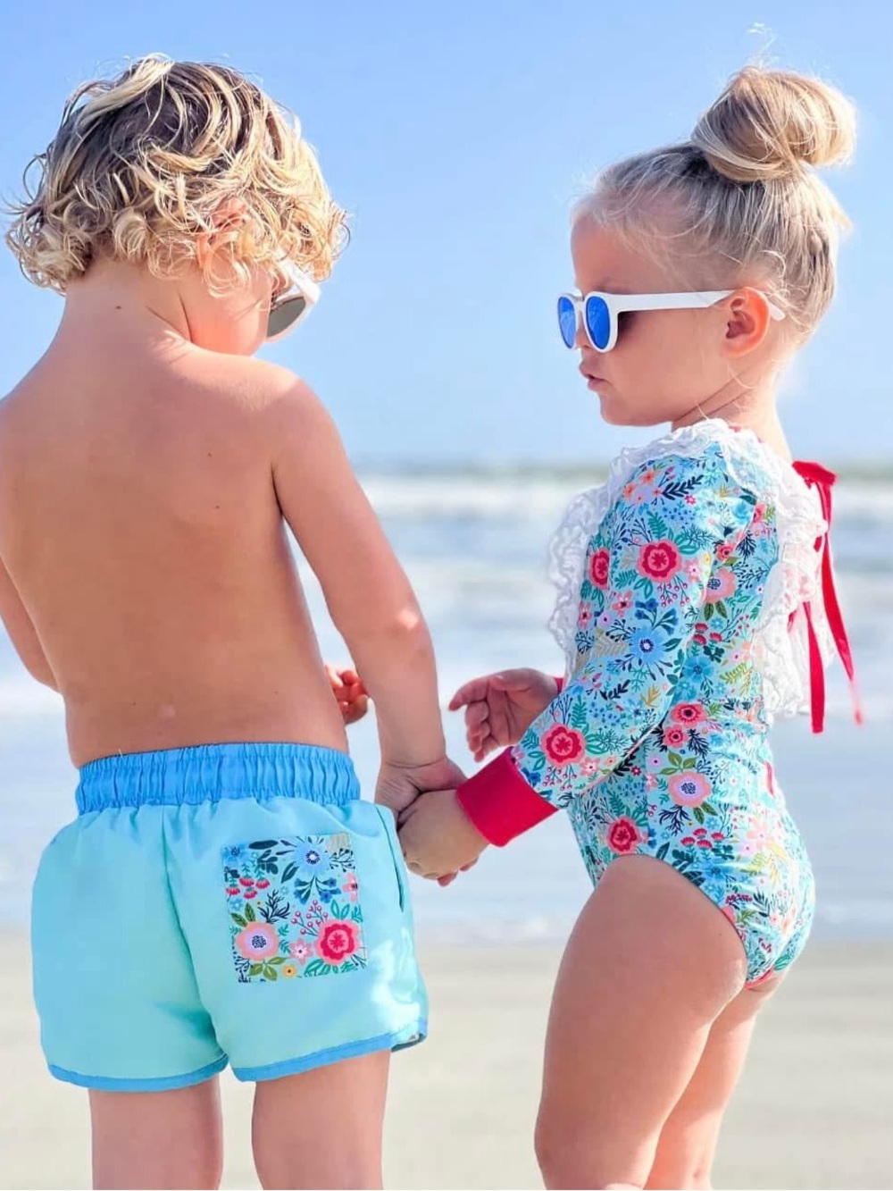 Caribbean Floral Rashguard Swim  5Y